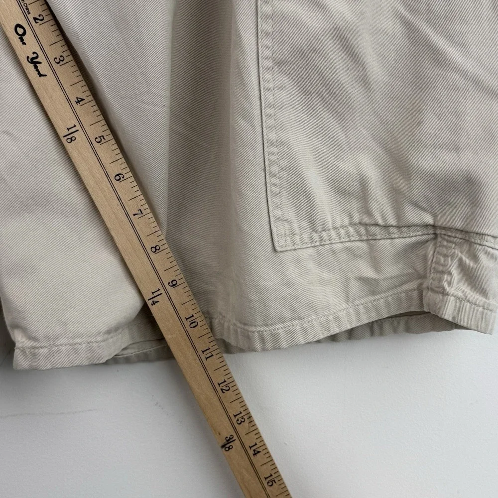 Polo Jeans Co Ralph Lauren Cargo Shorts Mens 40 Beige Utility Cotton Hiking Y2K